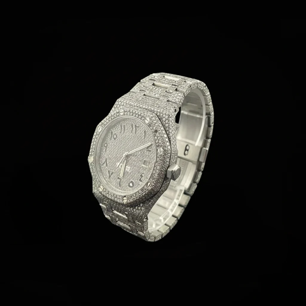 Moissanite Arabic Dial Iced Out Watch - Image 3