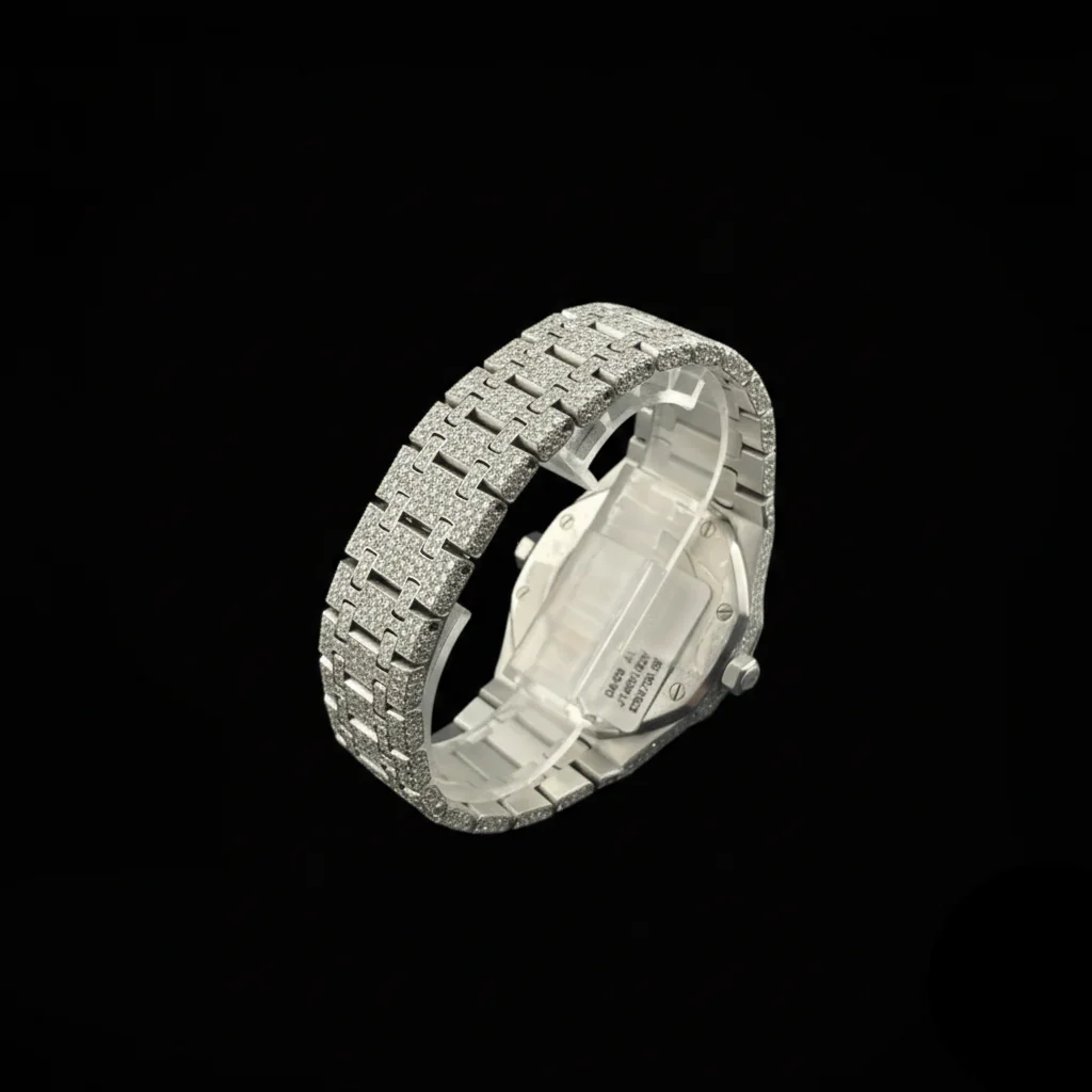 Moissanite Arabic Dial Iced Out Watch - Image 4