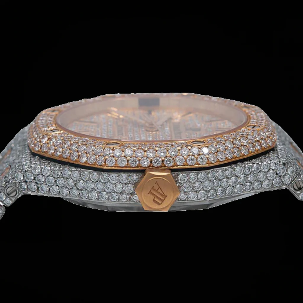 Custom Made VVS Moissanite Two-Tone Luxury Watch - Image 3