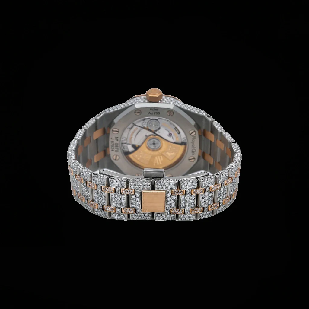 Custom Made VVS Moissanite Two-Tone Luxury Watch - Image 4