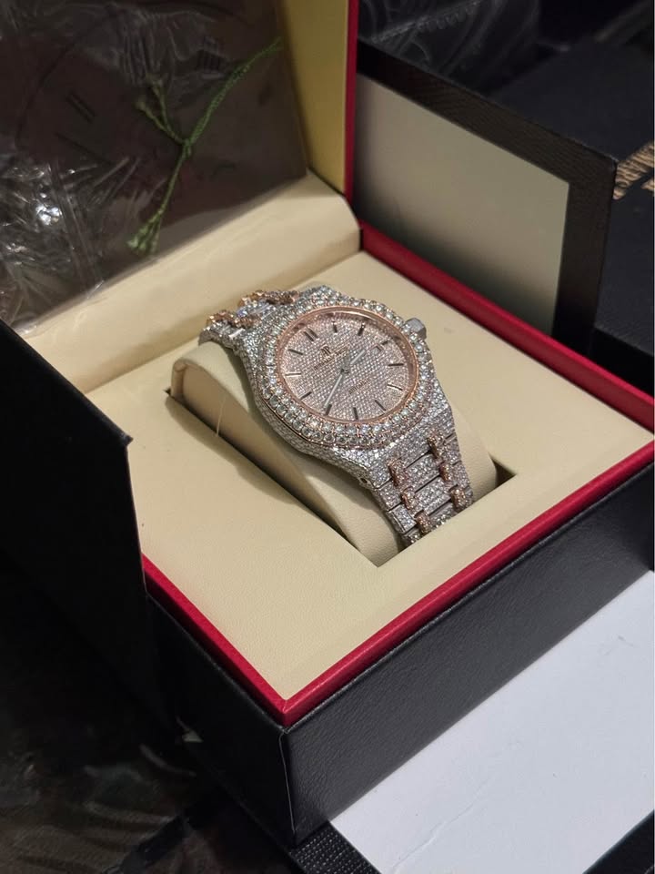 Custom Made VVS Moissanite Two-Tone Luxury Watch - Image 5