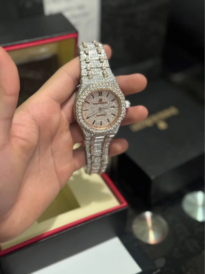 Custom Made VVS Moissanite Two-Tone Luxury Watch - Image 6