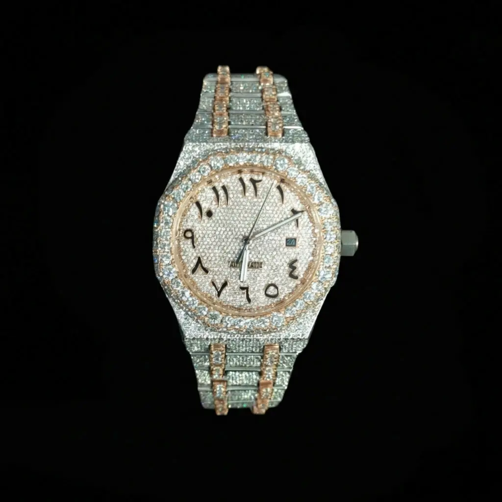 Arabic Dial Bustdown Moissanite Watch - Image 2