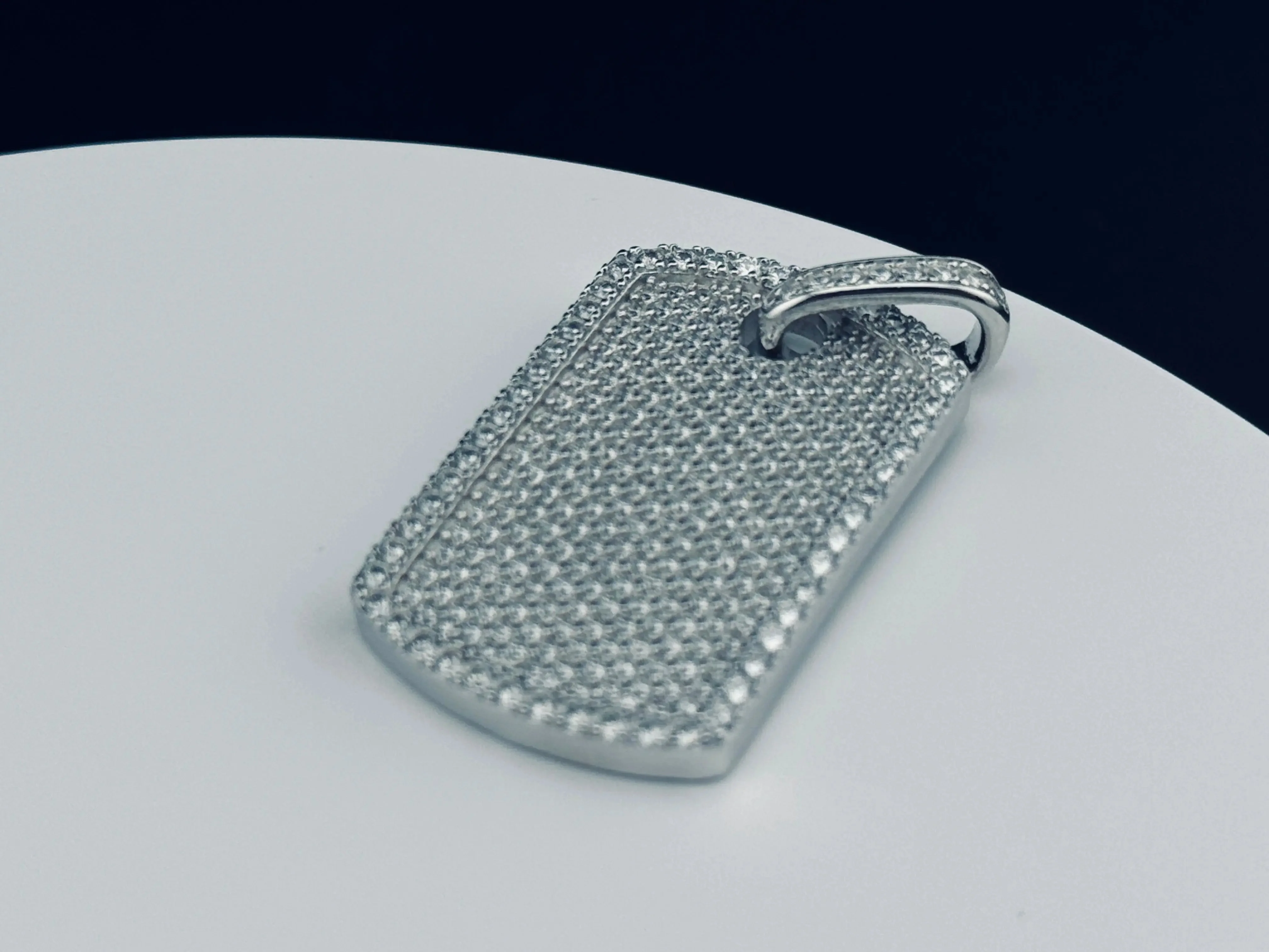 VVS Moissanite Dog-Tag Pendant - Image 3