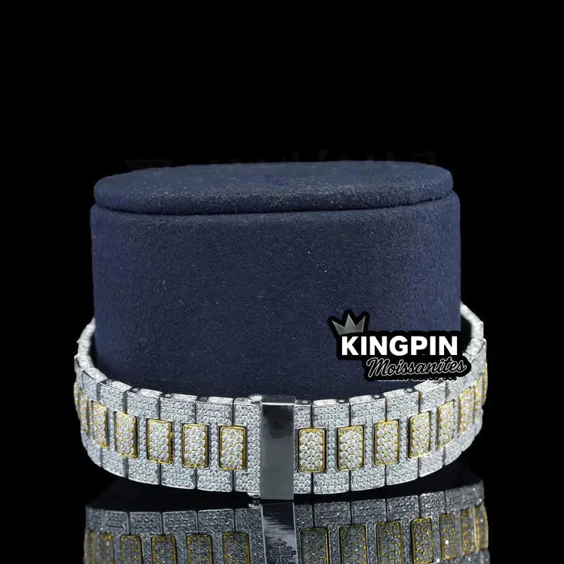 Fully Iced Nautilus Gold Moissanite Watch - Image 5