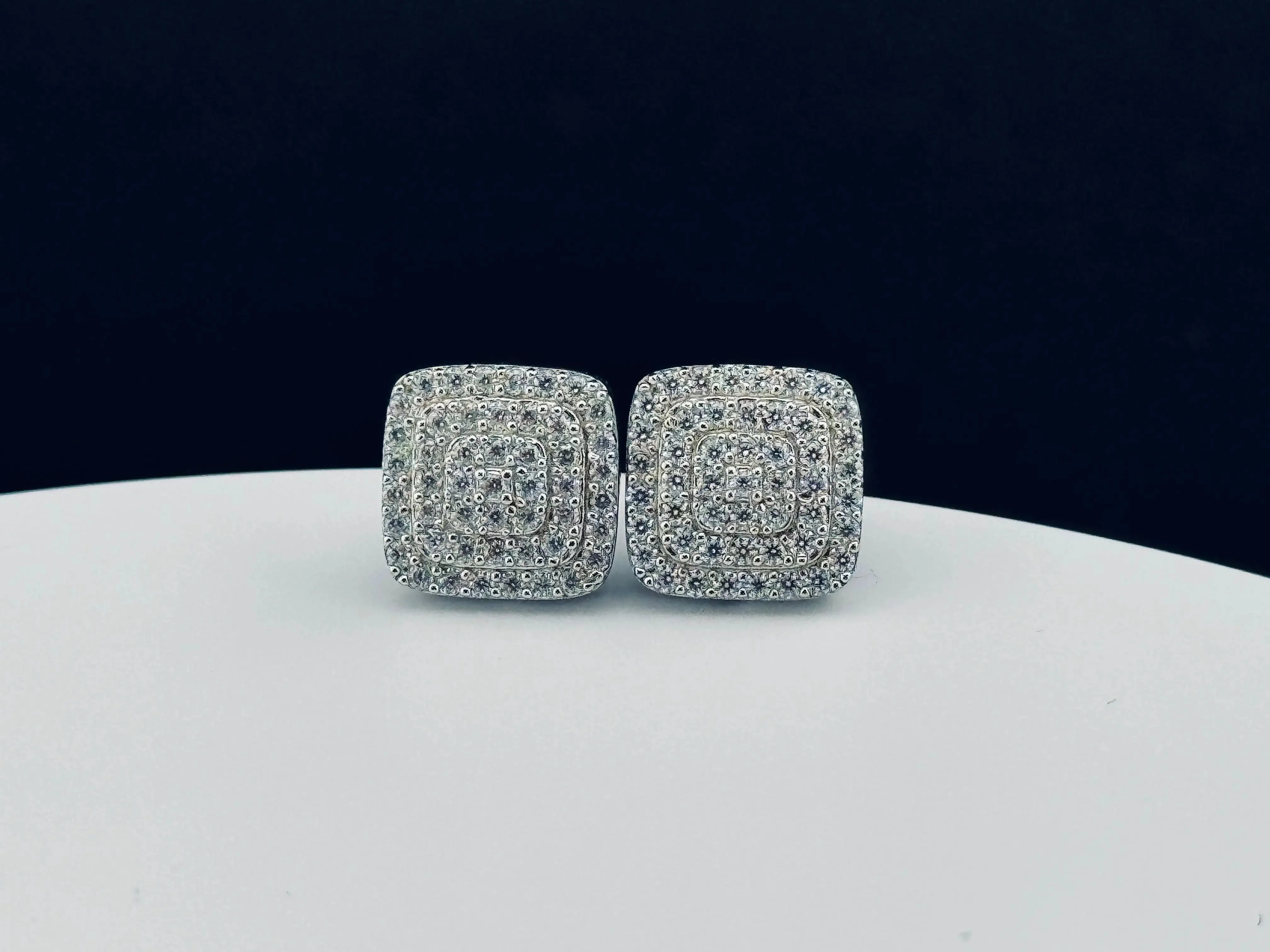 Glacier Square VVS Moissanite Studs - Image 3