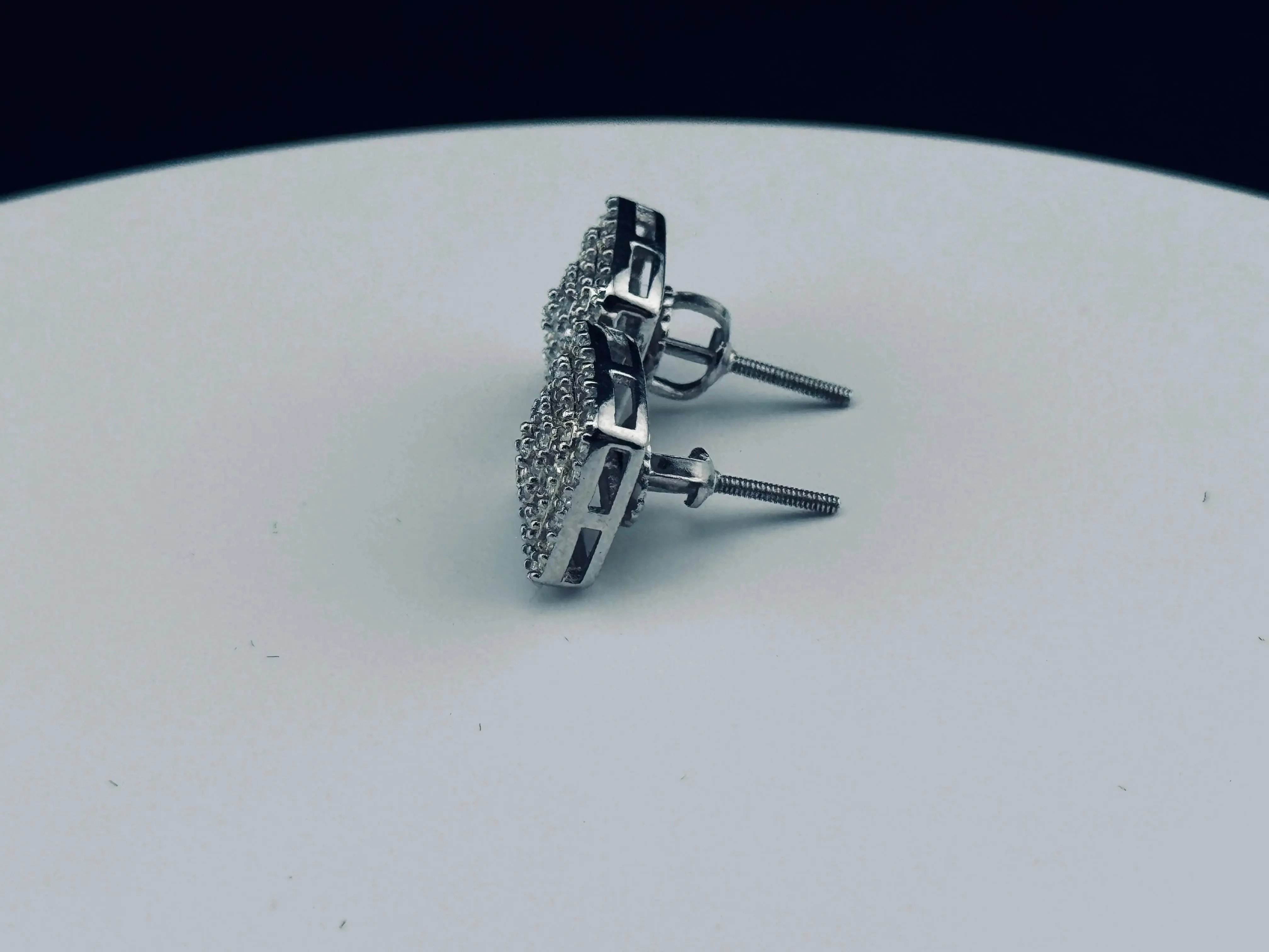 Glacier Square VVS Moissanite Studs - Image 4