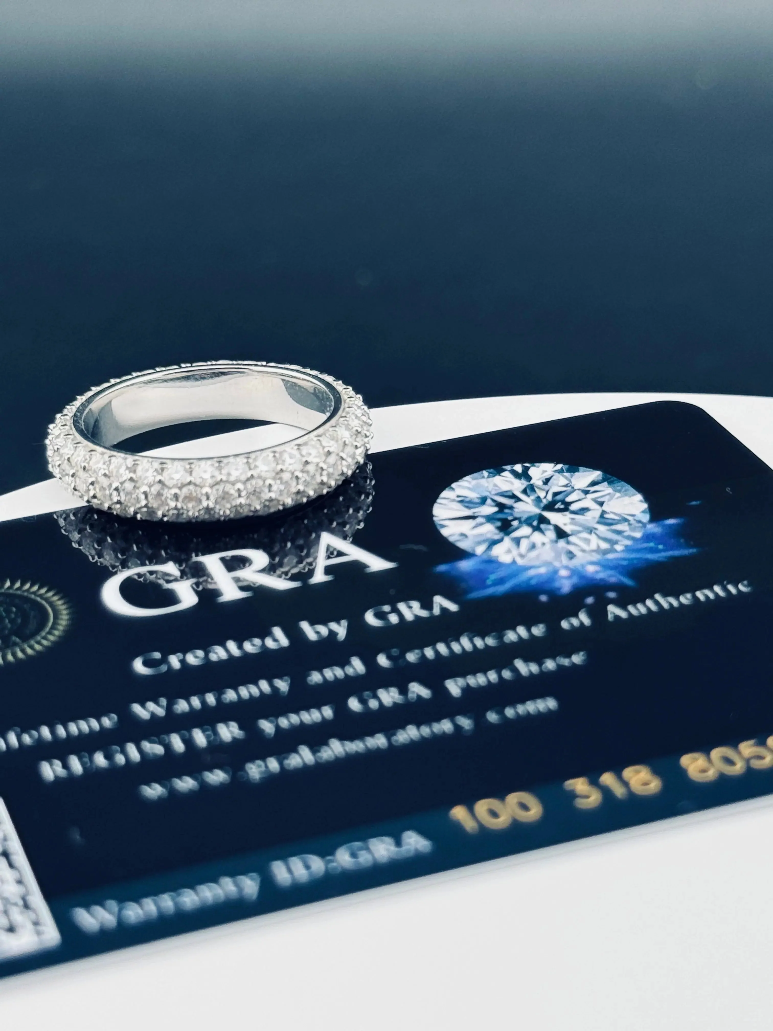 LUXURY MOISSANITE PAVE RING ELEGANT STYLE (ALL SIZES) - Image 3