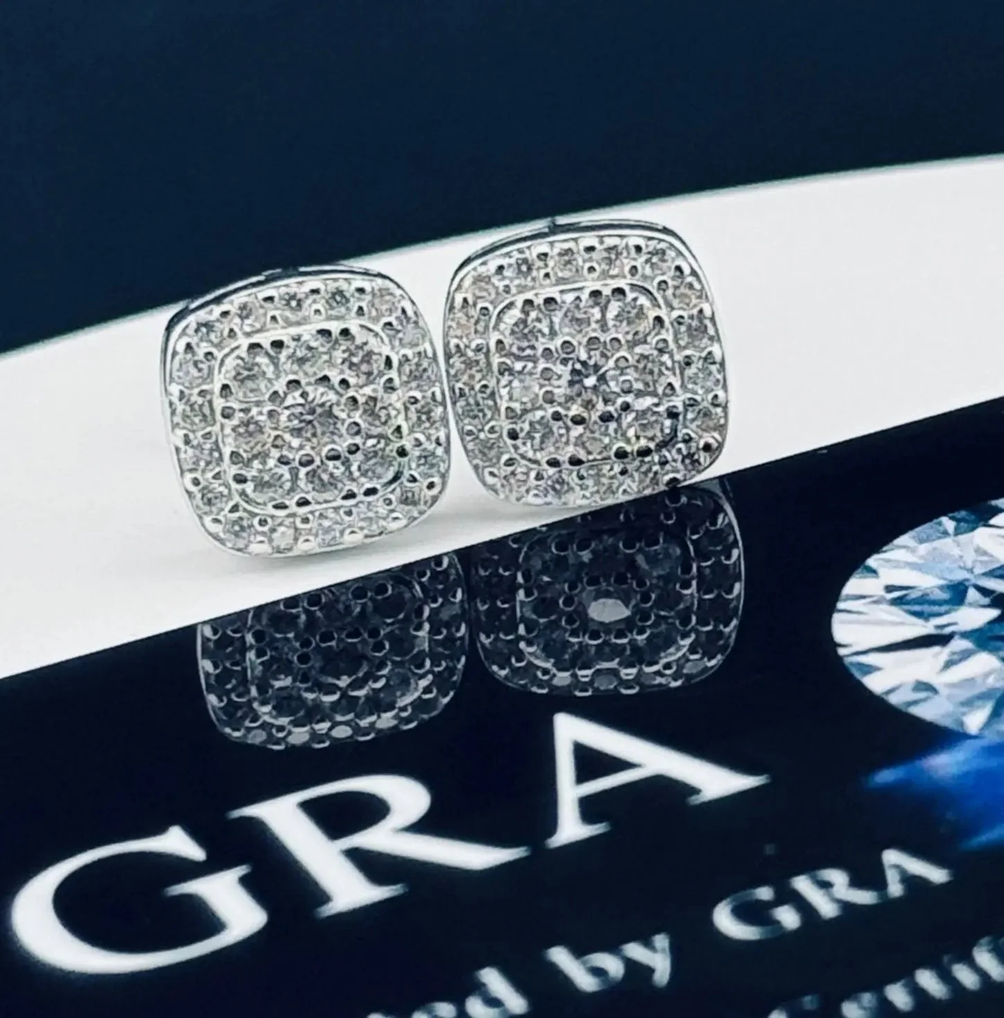 Luxury VVS Moissanite Full Stud Earrings - Image 4