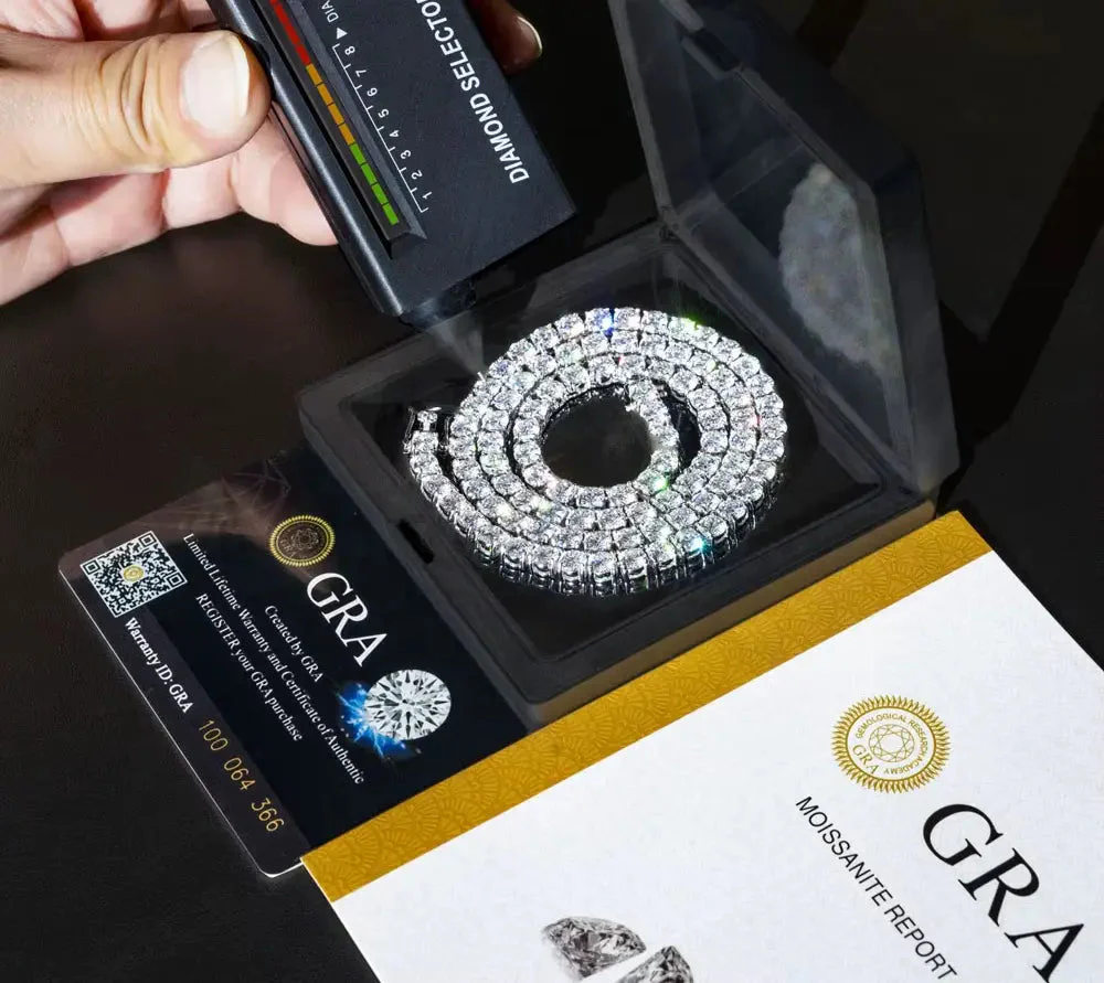 Moissanite Tennis Chain Classic Design (ALL SIZES) - Image 4